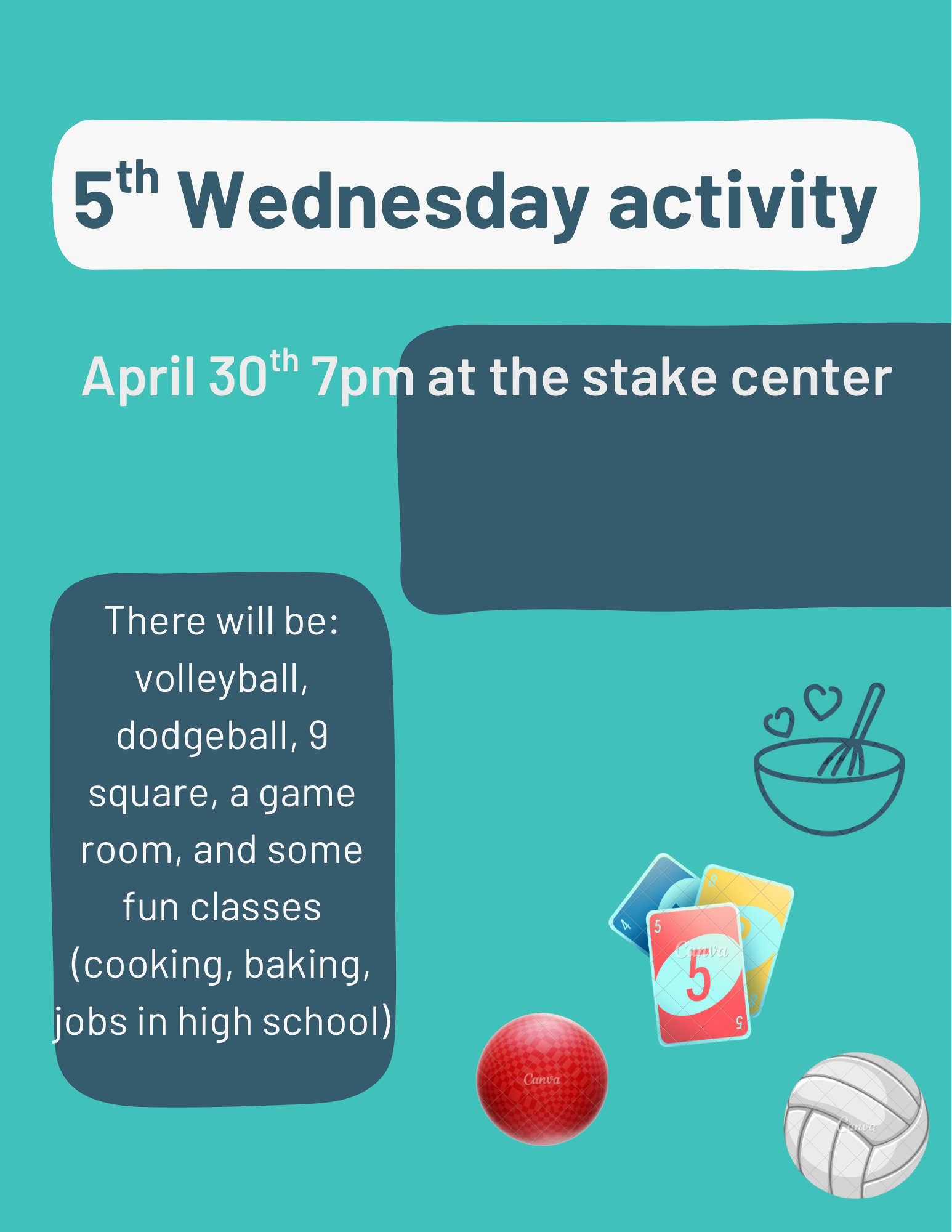 5th Wednesday Youth Activity 
