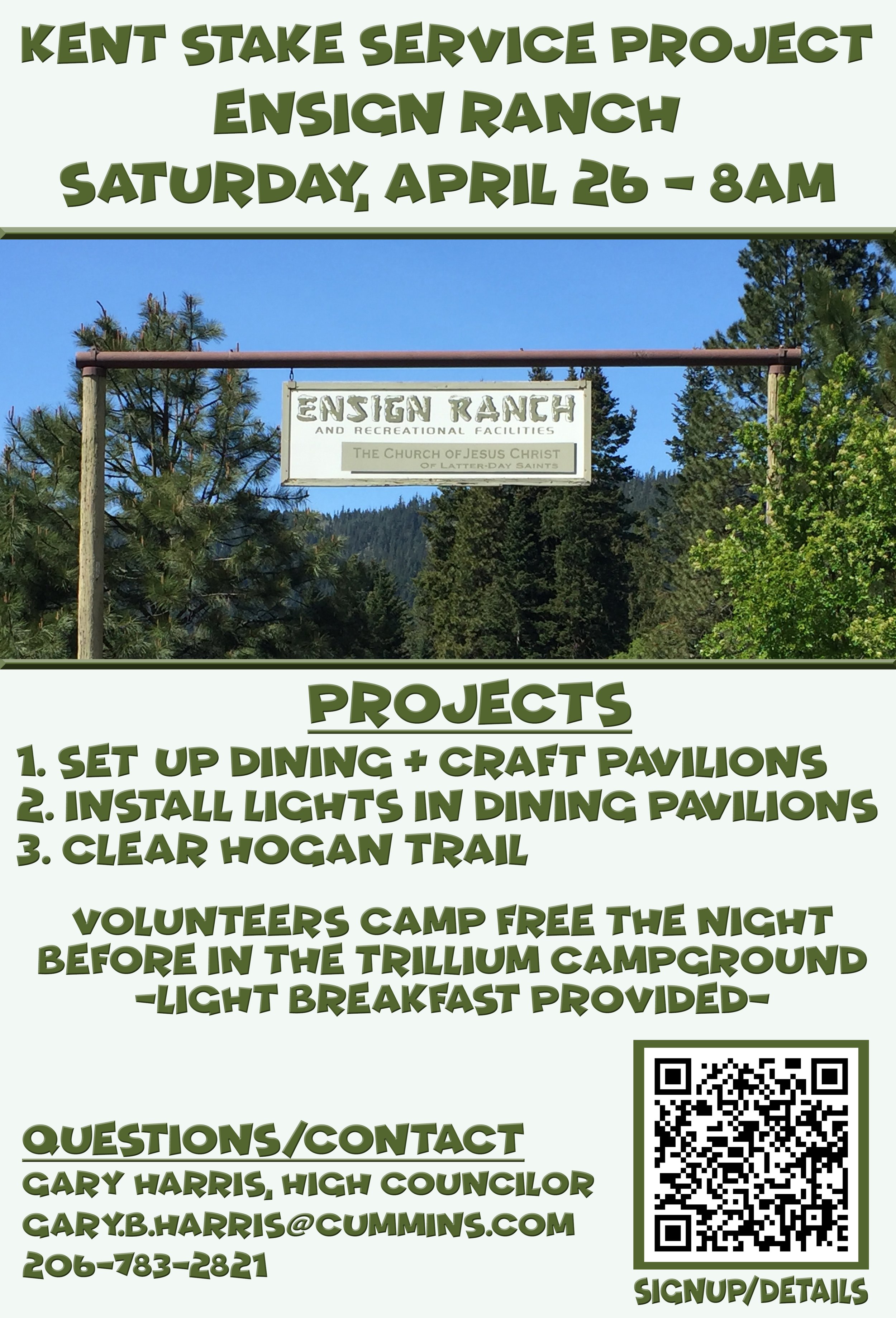 Volunteers Still Needed – Ensign Ranch Service Project