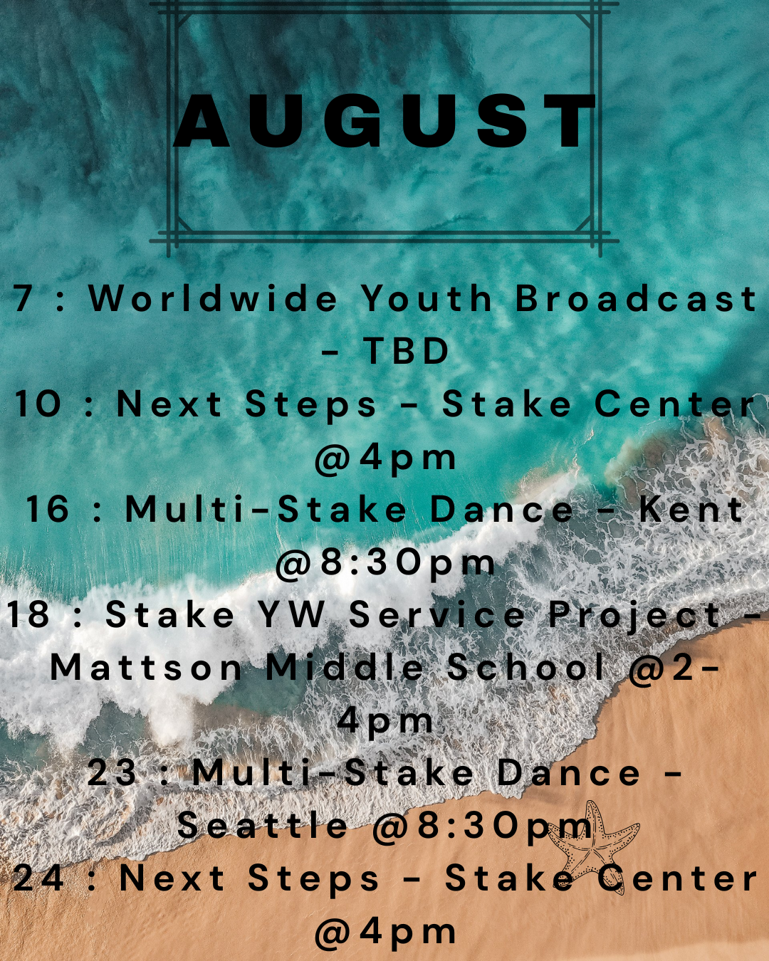 August Youth Events