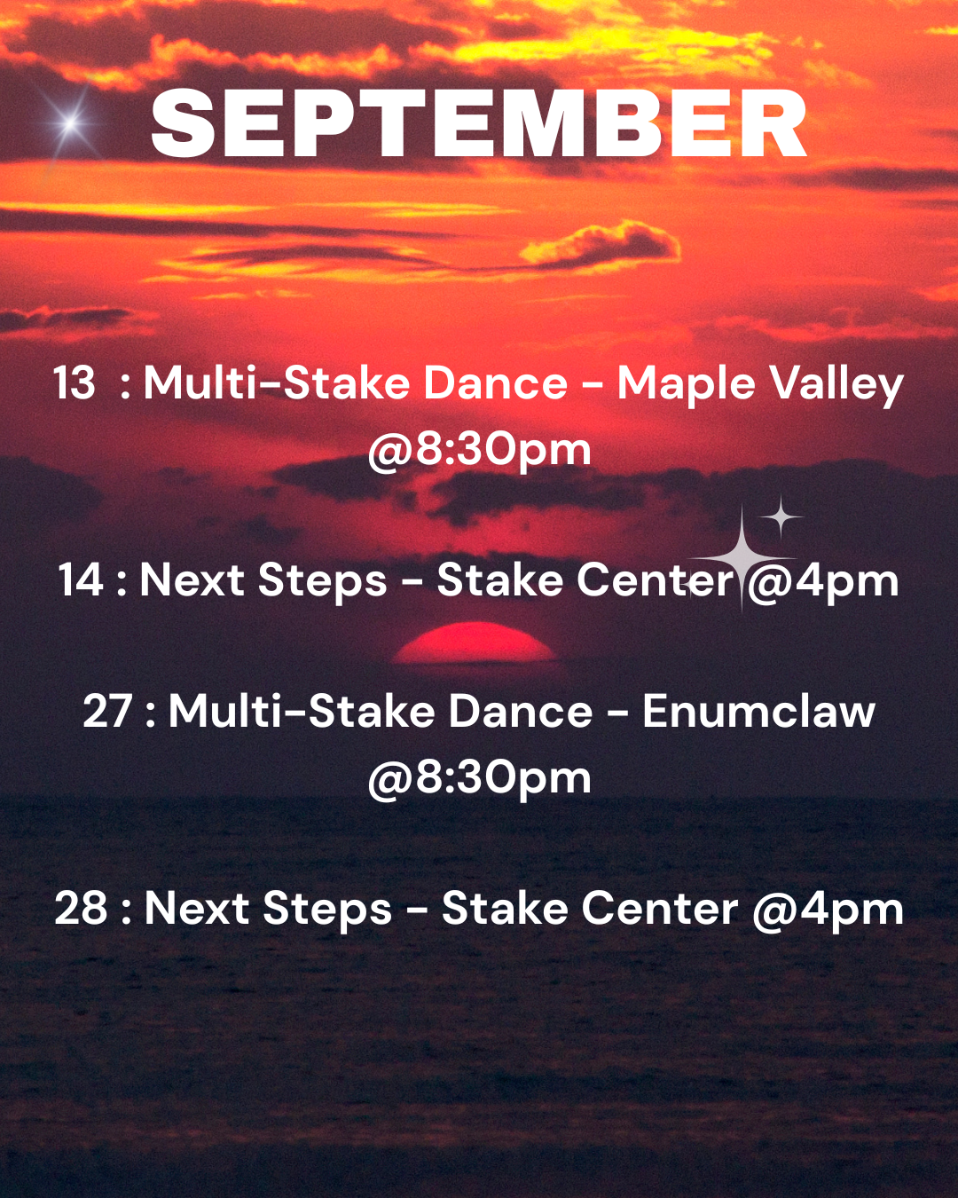 September Youth Events