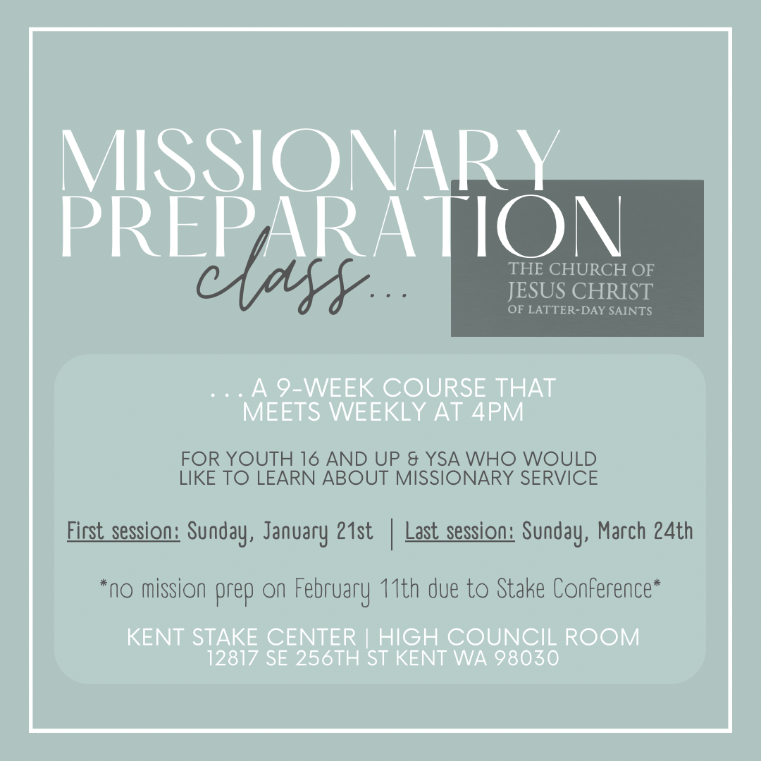 Missionary Preparation Class!